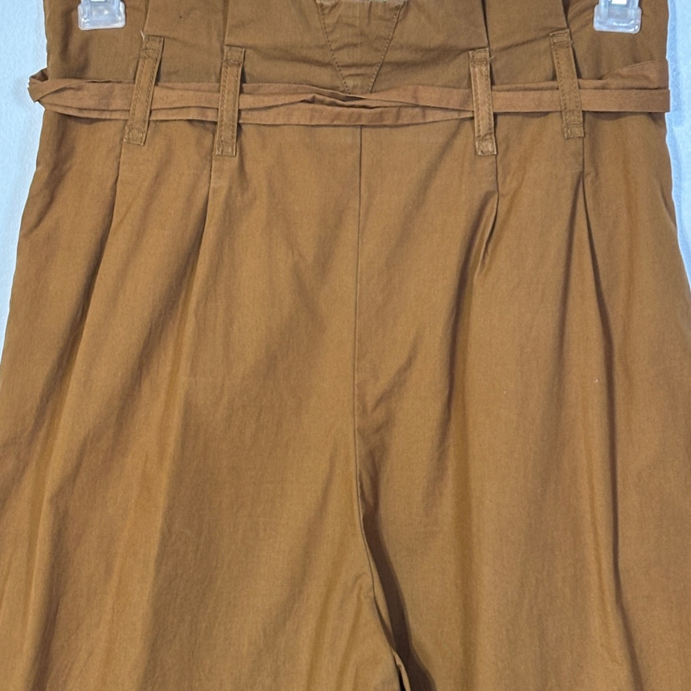 Kimchi Blue Simone Paperbag Pants Women's Size 4 Brown Pockets Wide Leg Cropped - Picture 12 of 13